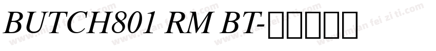 BUTCH801 RM BT字体转换